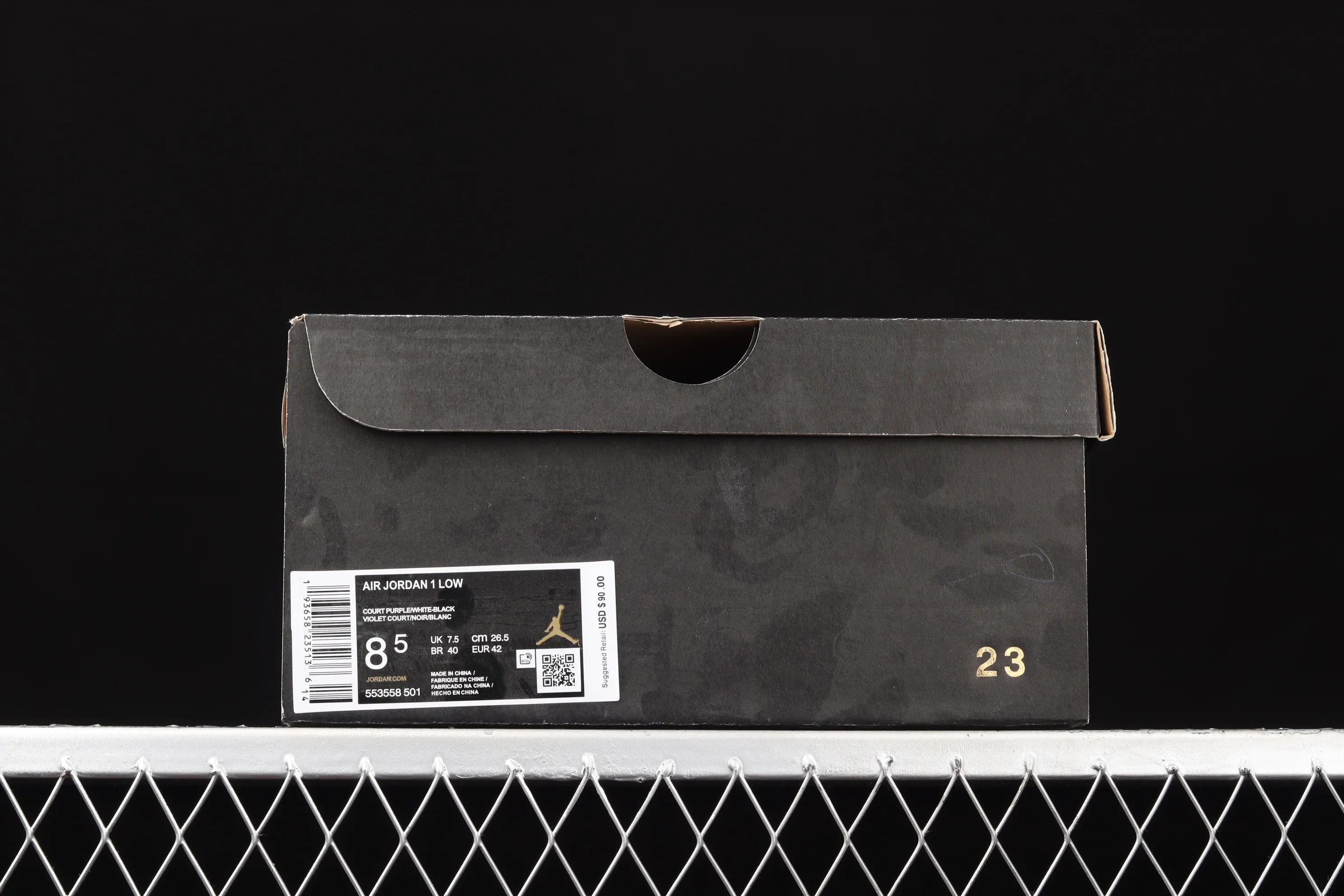 All categories Air Jordan Jordan series basketball shoes Air Jordan 1 Low Air Jordan 1 Low AJ1 Joe 1 black purple and white low-top cultural and leisure sports sneakers 553558-501